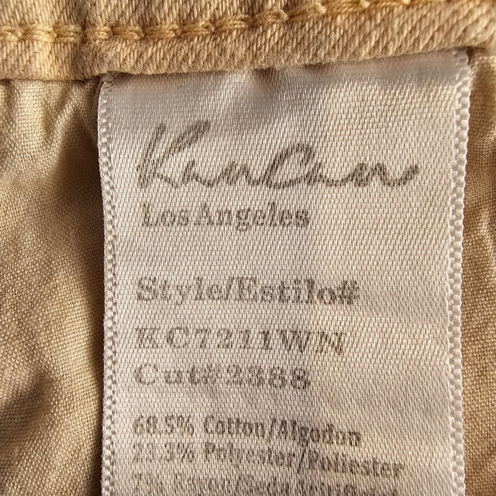KanCan Womens Peach Distressed Skinny Jeans Raw Hem‎ Size 13 30 - Picture 5 of 9